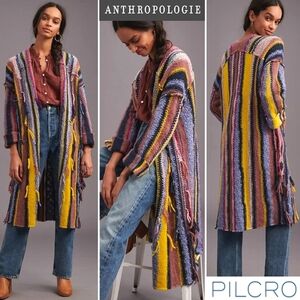ANTHROPOLOGIE Pilcro Dreamer Deco Striped Duster Cardi $198/A WORK OF ART/2020'
